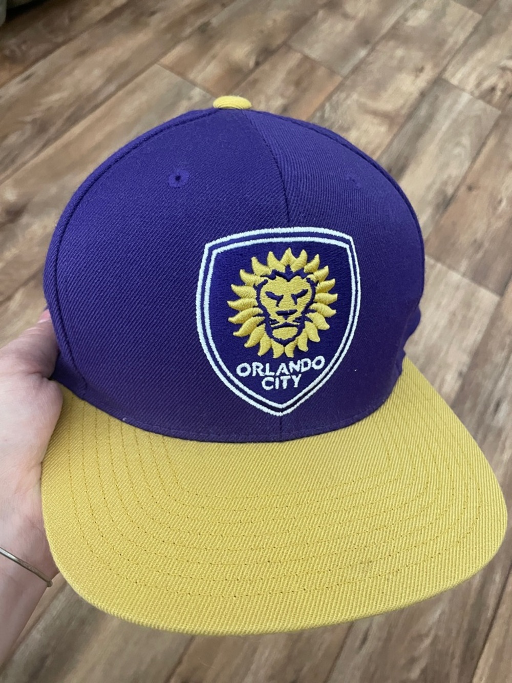 Nostalgia Co Mitchell & Ness MLS Orlando City Purple/Gold Snapback Hat Onesize